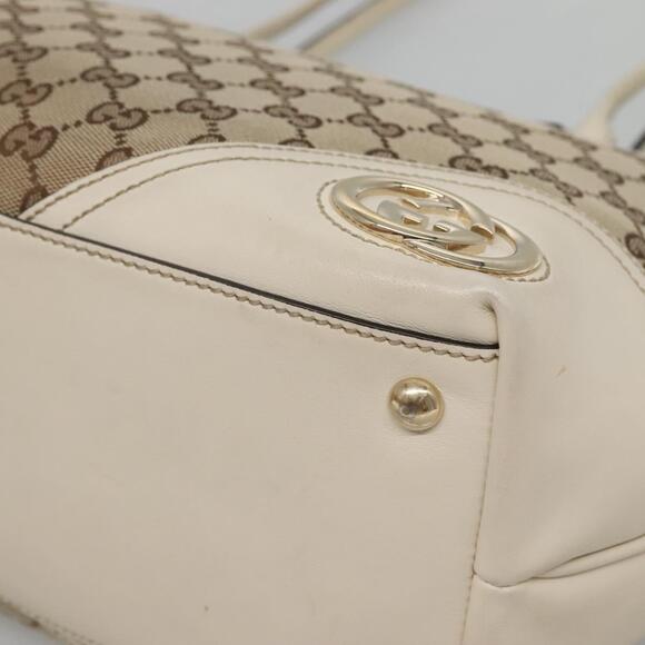 GUCCI GG Canvas Tote Bag Beige Gold - Picture 10 of 16